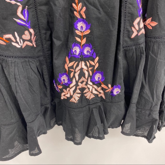 Free People Pavlo embroidered babydoll dress blk - Picture 9 of 13